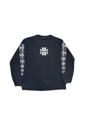 Vintage West Coast Choppers Shirt Mens Small Black Long Sleeve Biker Jesse